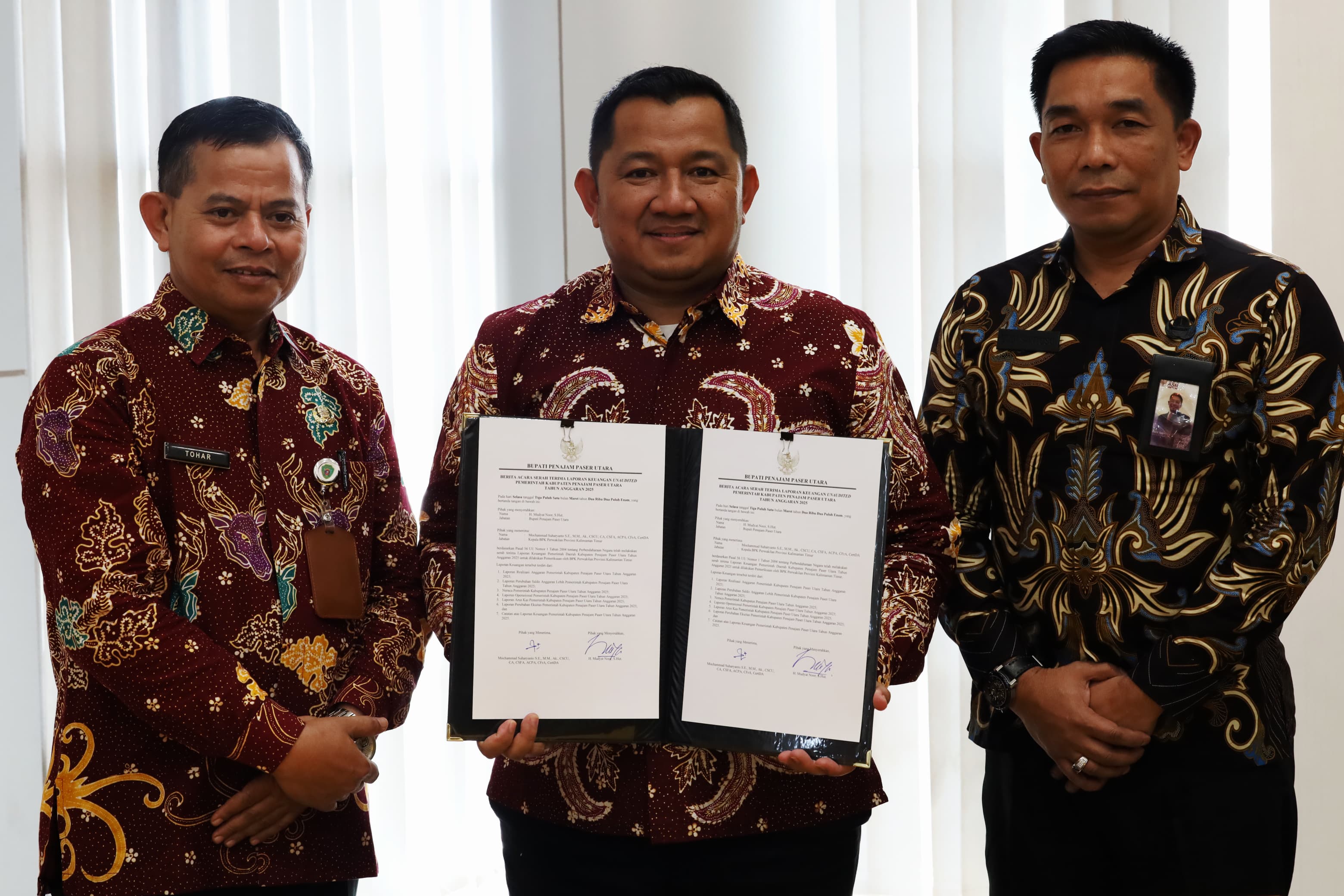 PPU Tegaskan Komitmen Akuntabilitas, LKPD 2025 Diserahkan Tepat Waktu