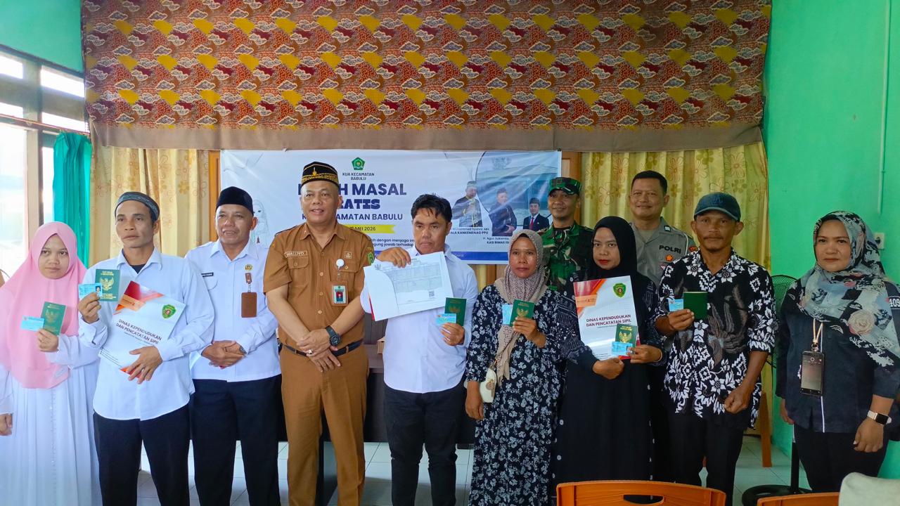 Nikah Massal Kolaborasi Lintas Instansi di Babulu, Permudah Warga Urus Legalitas Pernikahan